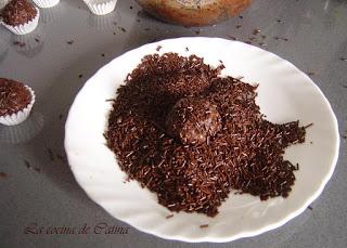 Trufas de avellanas y chocolate