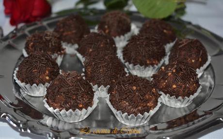 Trufas de avellanas y chocolate