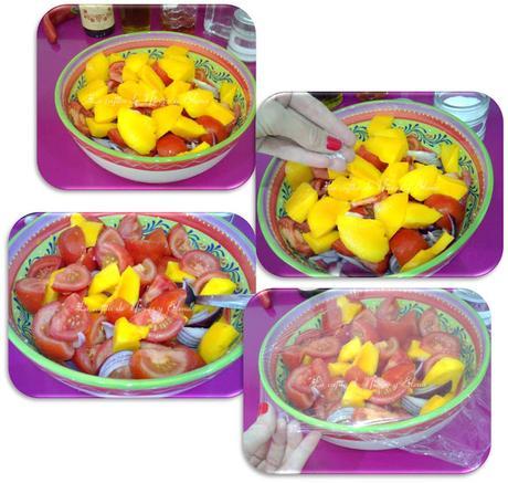 Gazpacho de mango con kikos