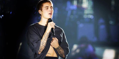 Justin Bieber, a moco tendido, en Alemania