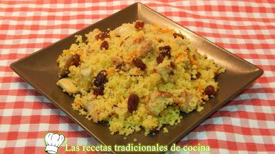 Receta de cuscús con pollo y pasas