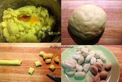 Gnocchi con salsa de queso gamonéu