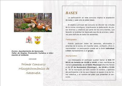 I Concurso Micogastronómico Villa de Saceruela