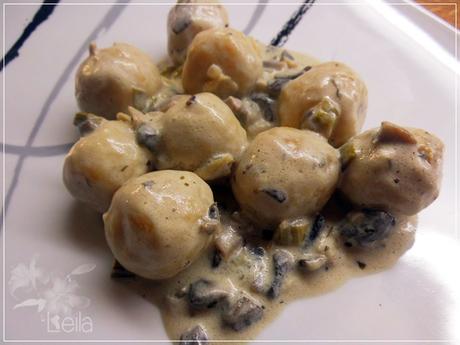 Gnocchi rellenos de queso manchego