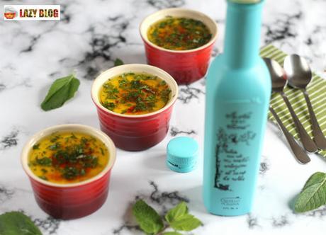 Crema de naranja ahumada a la menta, receta de postre para deslumbrar