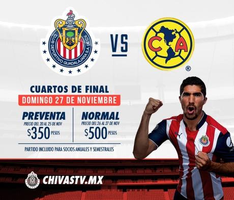 Chivas ya tiene el costo de los boletos para el clásico nacional
