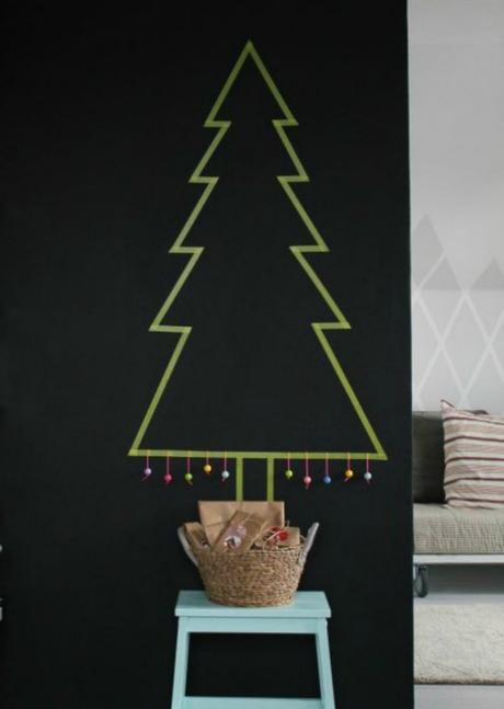 árboles de Navidad en pizarra