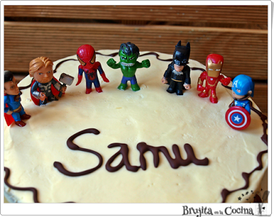 Tarta Superhéroes Samu cumple 3 años