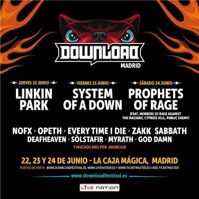 Download Festival España 2017: Linkin Park, Prophets of Rage, NOFX, Opeth, Every Time I Die...