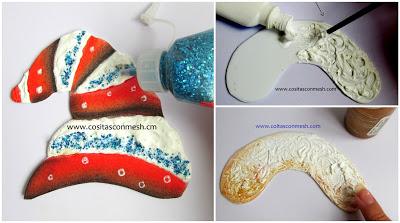 Adornos en foami navideños tutoriales para hacerlos