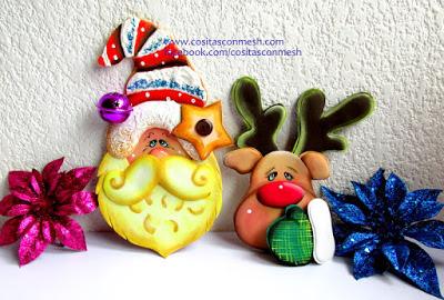 Adornos en foami navideños tutoriales para hacerlos