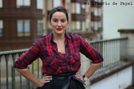 Outfit: Camisa de Cuadros con Falda de Tul Outfit: Camisa de Cuadros con Falda de Tul