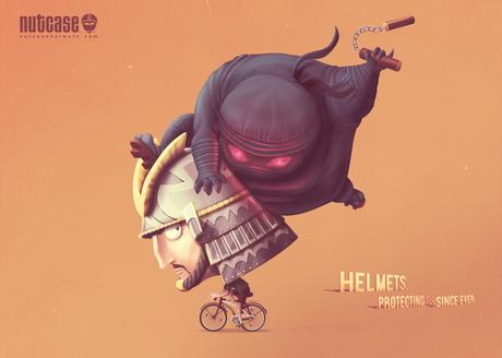 Una divertida campaña para el uso del casco en la bicicleta