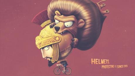 Una divertida campaña para el uso del casco en la bicicleta