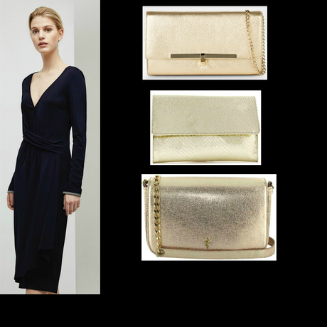 Selección de bolsos de mano dorados para estas fiestas Selección de bolsos de mano dorados para estas fiestas