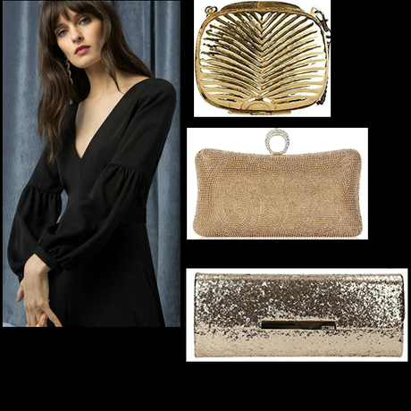 Selección de bolsos de mano dorados para estas fiestas Selección de bolsos de mano dorados para estas fiestas