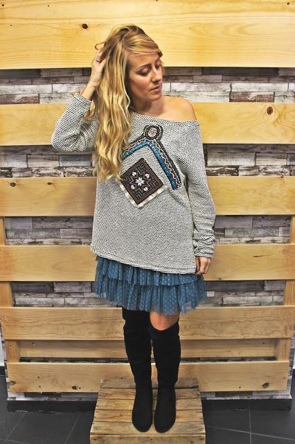 JERSEY PEDRERIA ÉTNICO + FALDA TUL