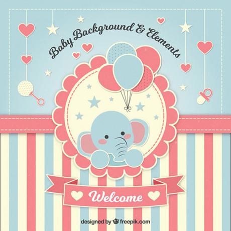 adorable-fondo-de-bienvenida-de-bebe-con-un-elefante-by-Saltaalavista-Blog