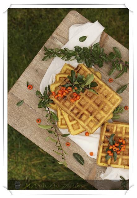 Gofres de Calabaza y Chocolate