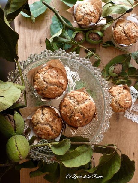 Magdalenas de Nueces con Claras de Huevo