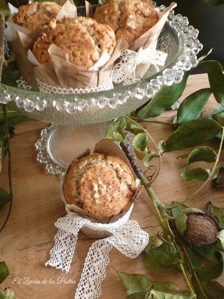 Magdalenas de Nueces con Claras de Huevo