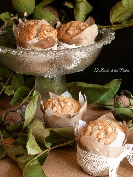 Magdalenas de Nueces con Claras de Huevo