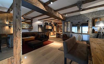 Interiores Rusticos en un Apartamento en Megeve