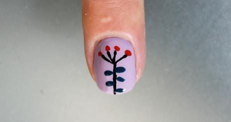 uñas decoradas flor de invierno paso a paso