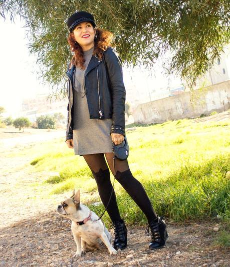 melange_boutique_fashion_blog_de_moda_vestido_sudadera_volantes_shein_sheinside_medias_gato_calzedonia_biker_perfecto_tachuelas_cuero_mango_gorra_capitan