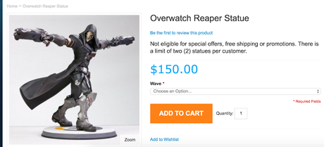 Ya se puede reservar la figura de Reaper de Overwatch