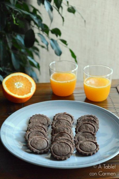 Galletas de Chocolate y Naranja Confitada