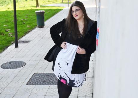 Outfit Of The Day ~ Vestido + Abrigo de pelo ~ Plus size