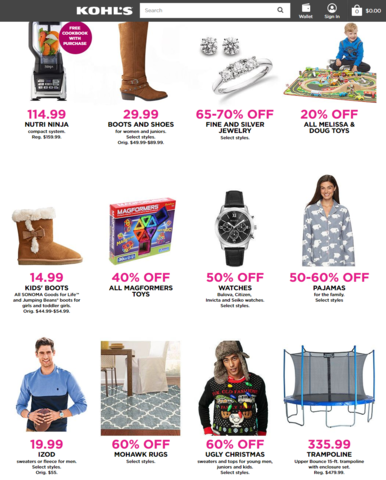 Ofertas de Khol’s para Cyber Monday 2016