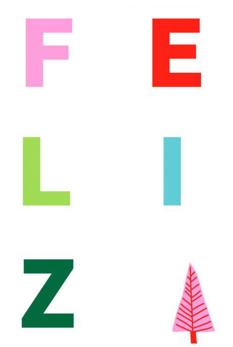 Guirnalda para enviar como felicitación navideña con imprimible incluido / Garland to give as Christmas card with free printable