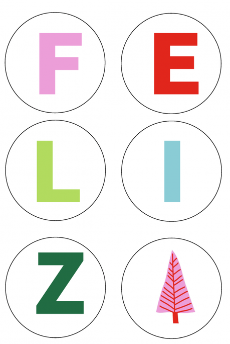 Guirnalda para enviar como felicitación navideña con imprimible incluido / Garland to give as Christmas card with free printable