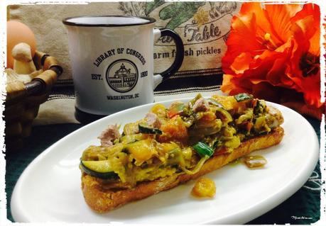 Tosta de verduras con huevo y foie DEIA Portada