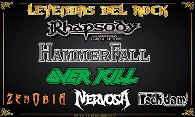 Leyendas del Rock 2017: Rhapsody, Hammerfall, Overkill, Zenobia...
