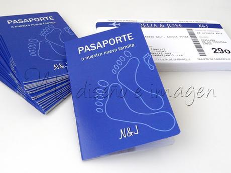 Invitaciones de Boda Pasaporte + Tarjeta de Embarque
