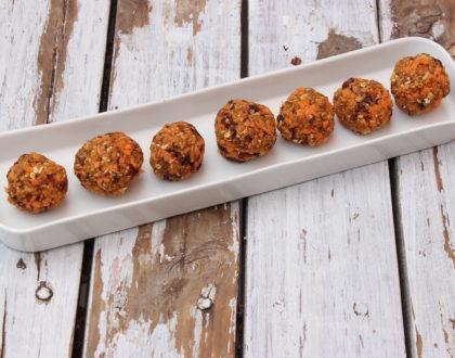 Batido rápido, fácil y súper saludable Snack Saludable: Trufas de Zanahoria y almendras