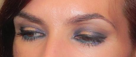 Azul y camel: Maquillaje y moda