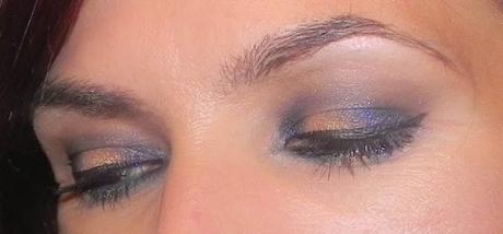 Azul y camel: Maquillaje y moda