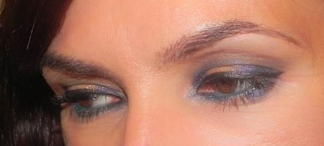 Azul y camel: Maquillaje y moda