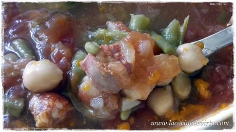 Guiso de garbanzos con verduras