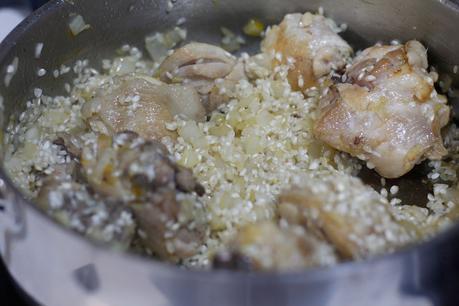 Arroz caldoso con pollo