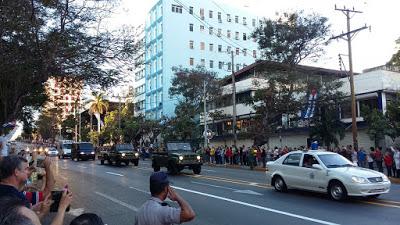 Partida del recorrido del cortejo fúnebre de Fidel Castro hacia Santiago de Cuba