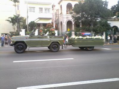 Partida del recorrido del cortejo fúnebre de Fidel Castro hacia Santiago de Cuba