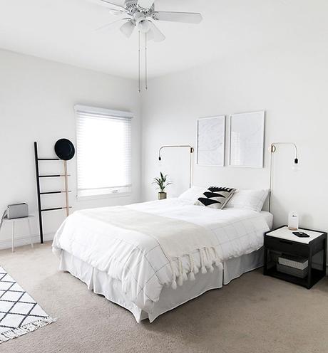 2 IDEAS PARA DECORAR con éxito tu dormitorio en blanco & negro