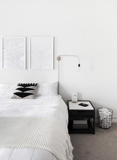 2 IDEAS PARA DECORAR con éxito tu dormitorio en blanco & negro