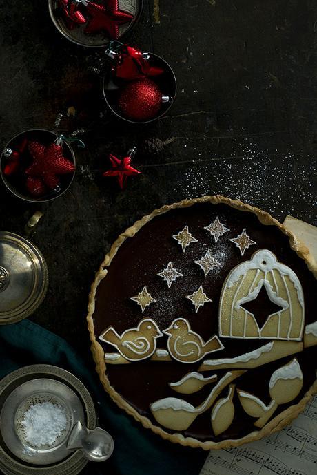 TARTA DE CHOCOLATE Y GALLETAS PARA NAVIDAD