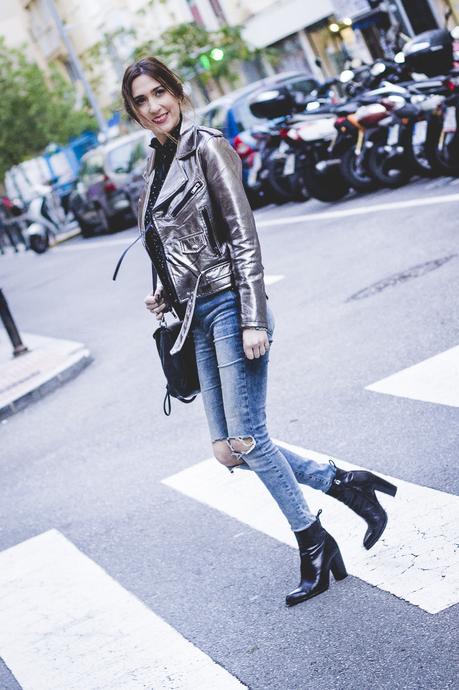 Metalic Biker Jacket + Haul Otoño Invierno